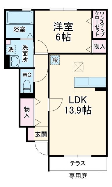 鎌ケ谷市新鎌ケ谷のアパートの間取り