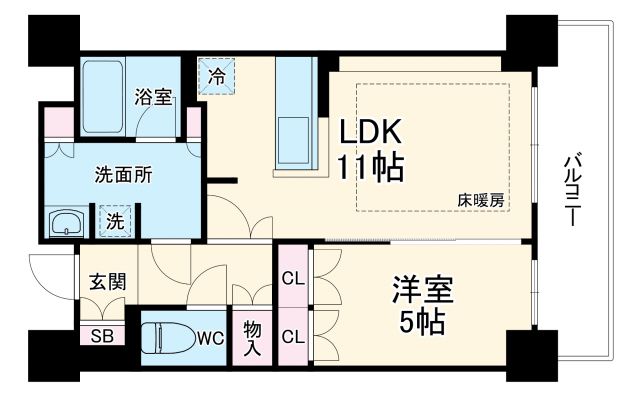 ローレルタワー堺筋本町の間取り