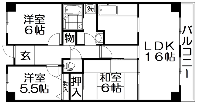 PHOENIX COURT交野IIの間取り