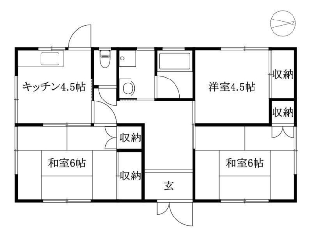 余戸東玉井借家の間取り