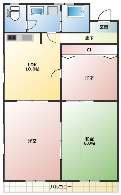 コーポスイートピーIIの間取り