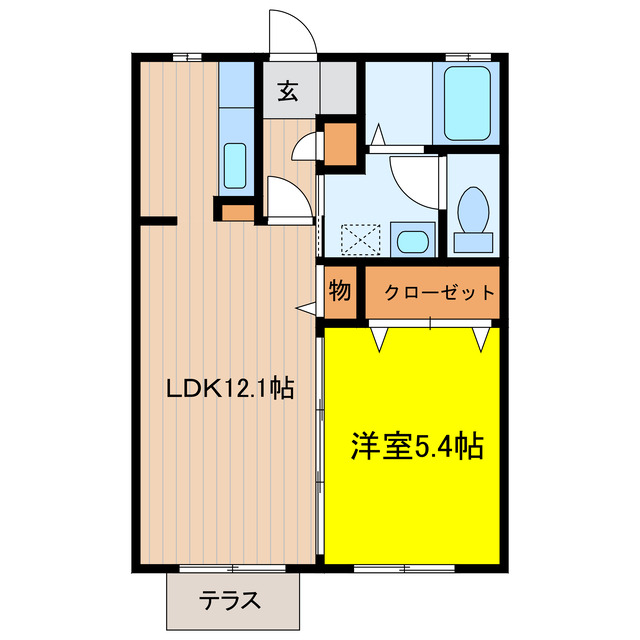 菊川市本所のアパートの間取り