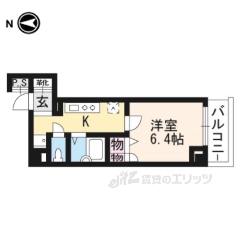 京都市中京区清水町のマンションの間取り