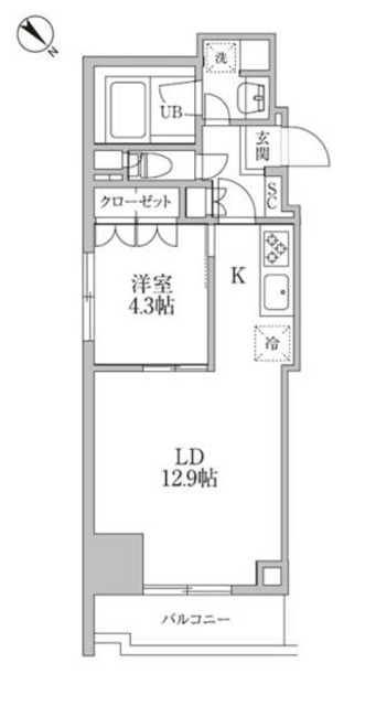 レジディア文京本郷3の間取り