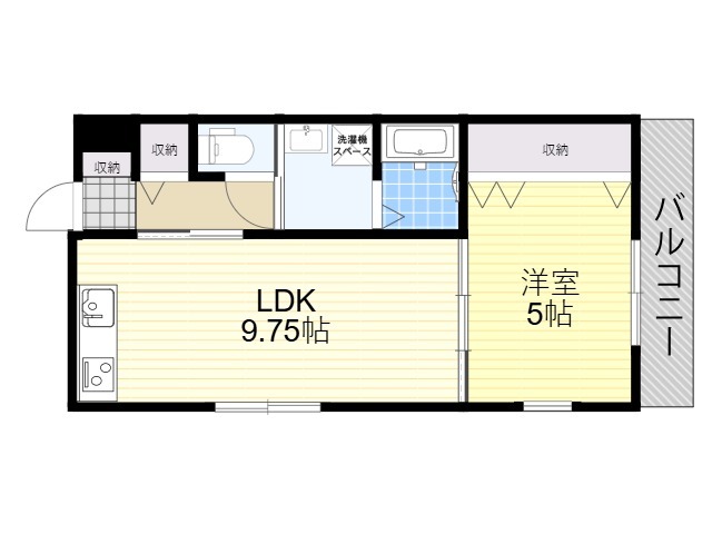 枚方市招提元町のアパートの間取り