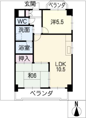 リヴァーサイド植田の間取り