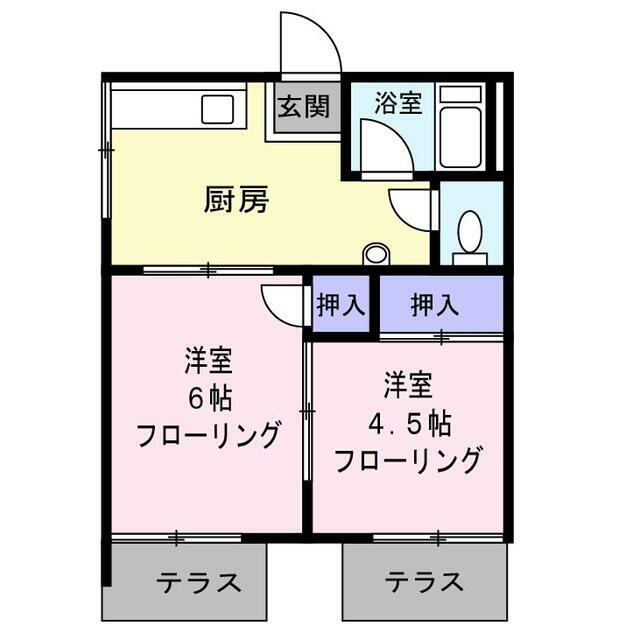 厚木市王子のアパートの間取り