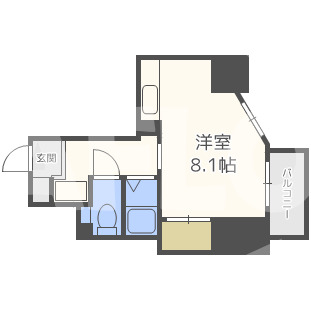 【大阪市北区豊崎のマンションの間取り】