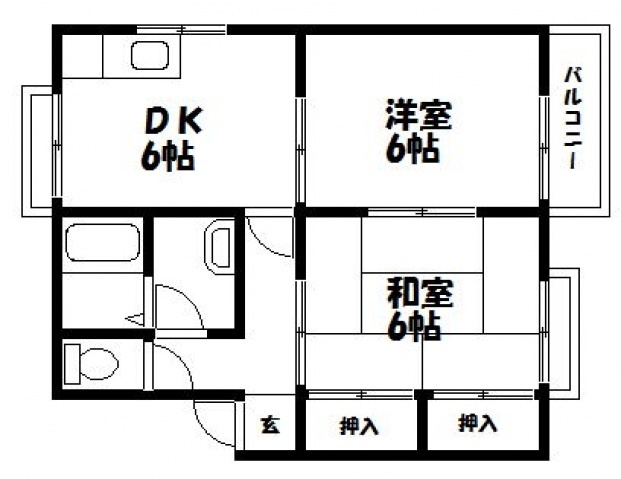 赤磐市桜が丘西のアパートの間取り