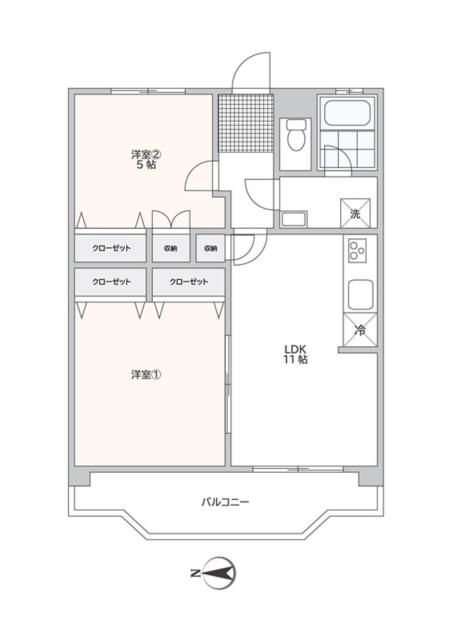 ライフコア東林間の間取り