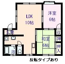 福山市神辺町大字川北のアパートの間取り