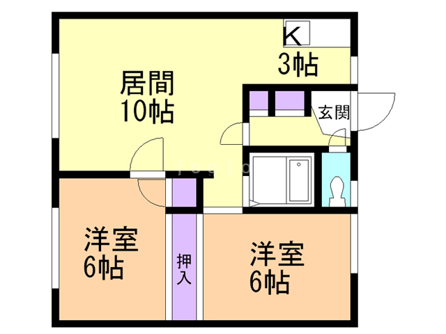 高西ハイツの間取り