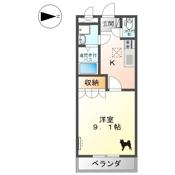 埴科郡坂城町大字南条のアパートの間取り