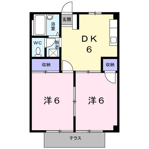 シティハイツ片岡の間取り