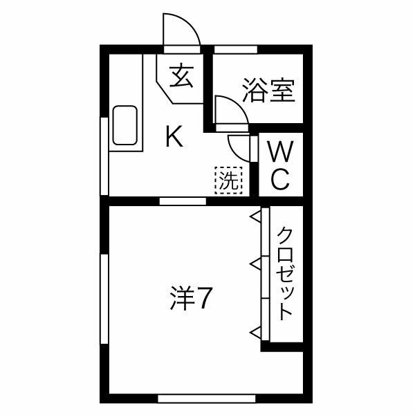 コーポ根岸A棟の間取り