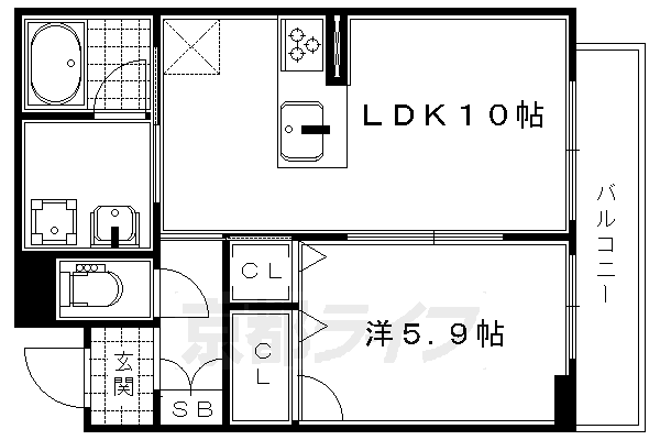 セントリヴィエ京都芝野の間取り