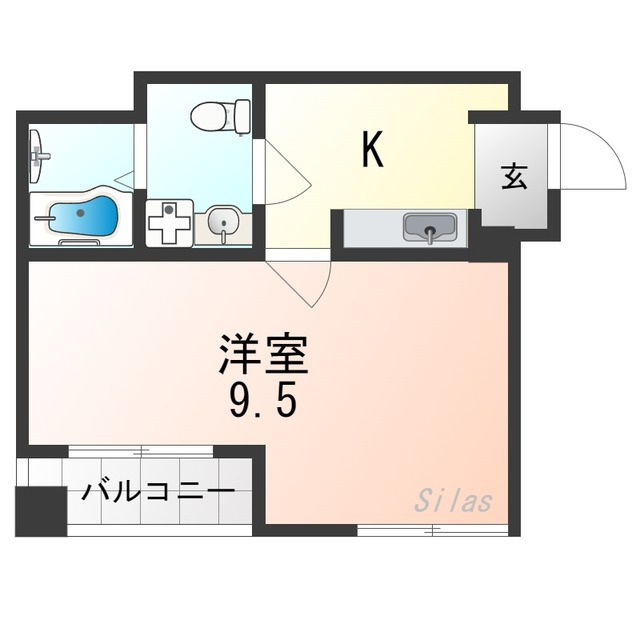 京都市上京区一番町のマンションの間取り