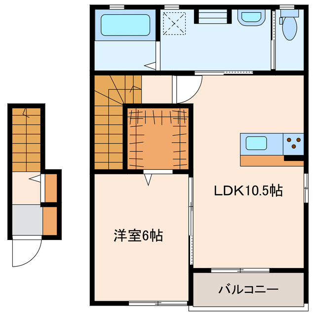 防府市開出のアパートの間取り