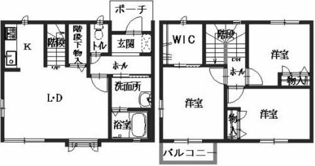 佐々木メゾネットＡ・Ｂの間取り