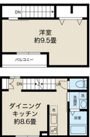 新宿区北新宿のアパートの間取り