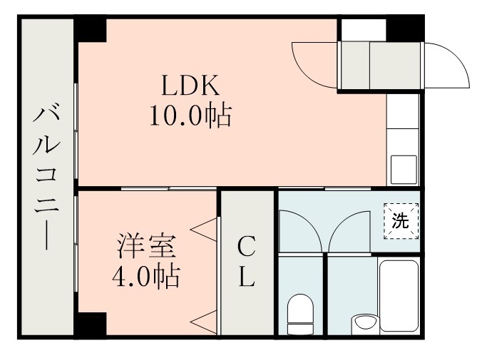 鹿児島市上之園町のマンションの間取り