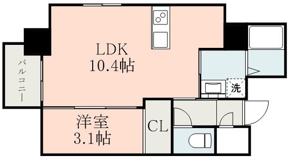 鹿児島市高麗町のマンションの間取り