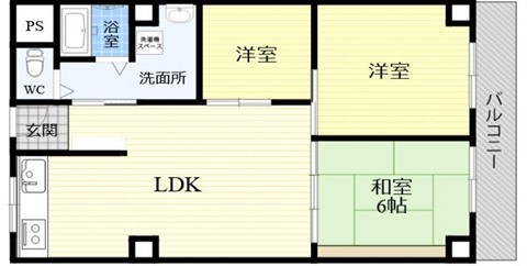 メガロコープ平野２号棟の間取り