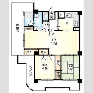 和歌山市黒田のマンションの間取り