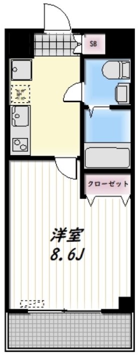 川崎市川崎区小川町のマンションの間取り