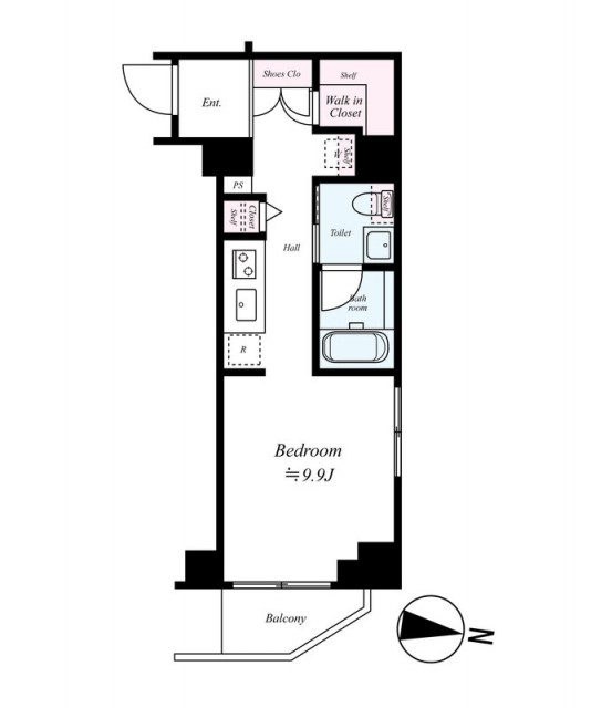 B CITY APARTMENT SHINAGAWA WESTの間取り