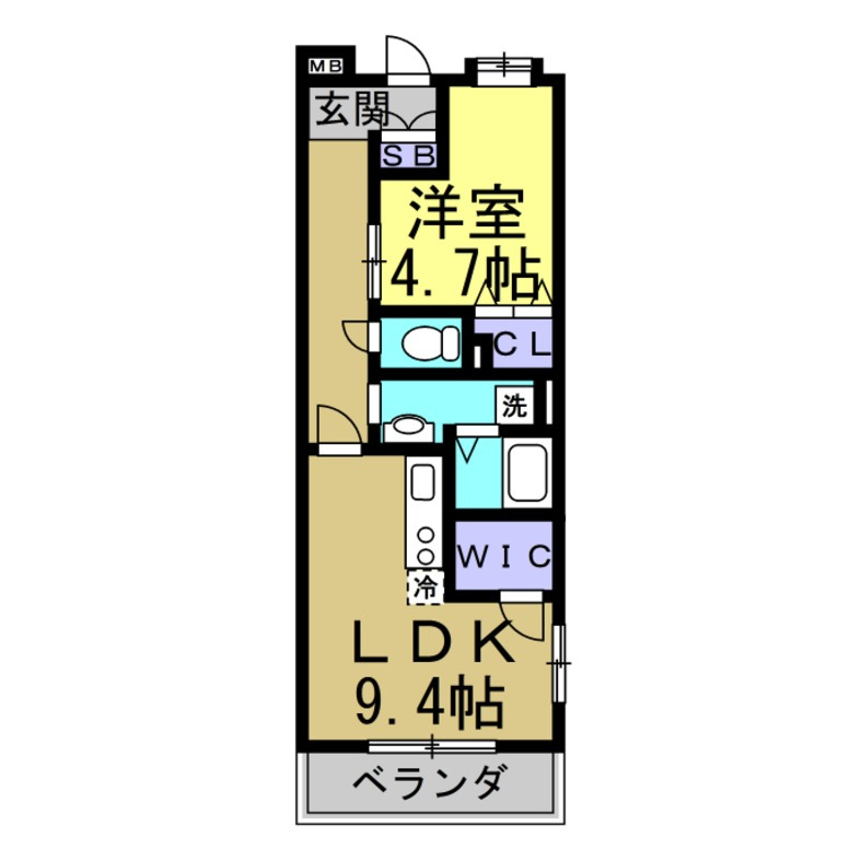 キャッスル常滑　南棟の間取り