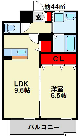 ブライトハーツ門司駅前通りの間取り