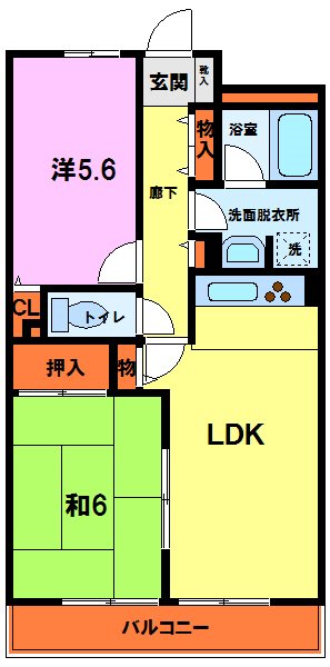 横浜市金沢区釜利谷東のマンションの間取り