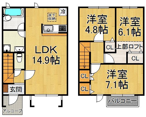 【グランヒル夙川菊谷町の間取り】