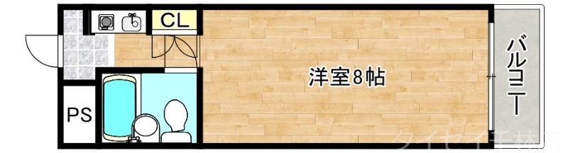 守口市桃町のマンションの間取り