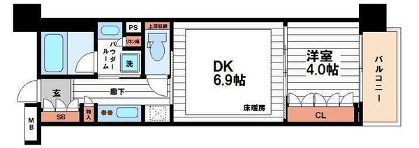 オーパスレジデンス心斎橋サウスの間取り