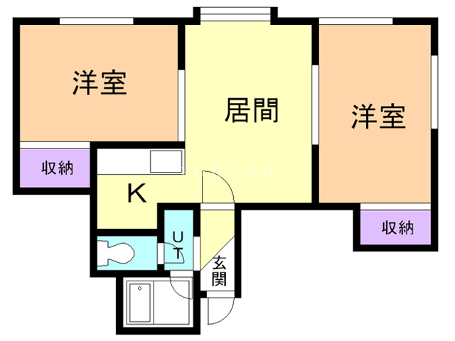 札幌市東区伏古十条のアパートの間取り