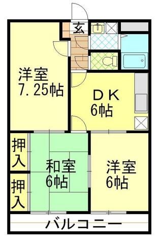 坂戸市浅羽野のマンションの間取り