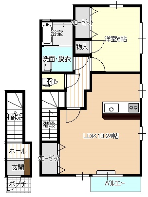 仲町コーポの間取り