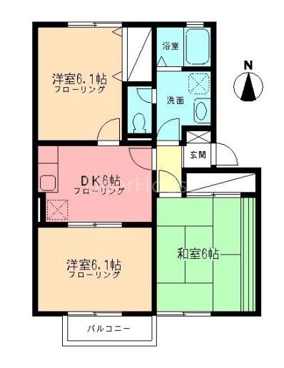 相模原市南区新磯野のアパートの間取り