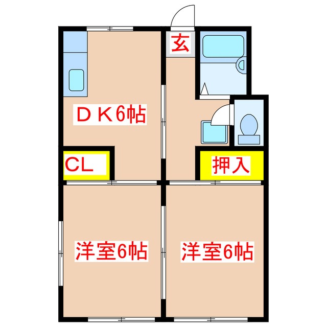 コーポ南新の間取り