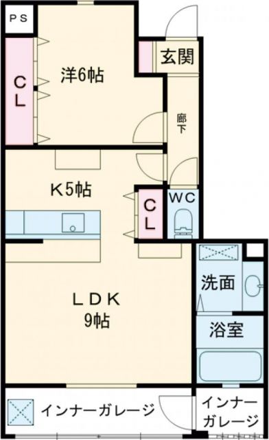 磐田市上岡田のマンションの間取り