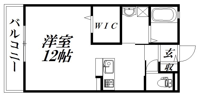 浜松市中央区半田山のアパートの間取り