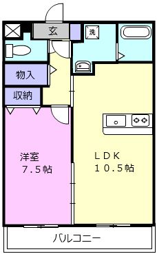 津市桜橋のマンションの間取り