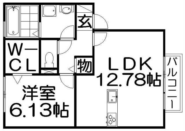 ルミエール東中振　A棟の間取り