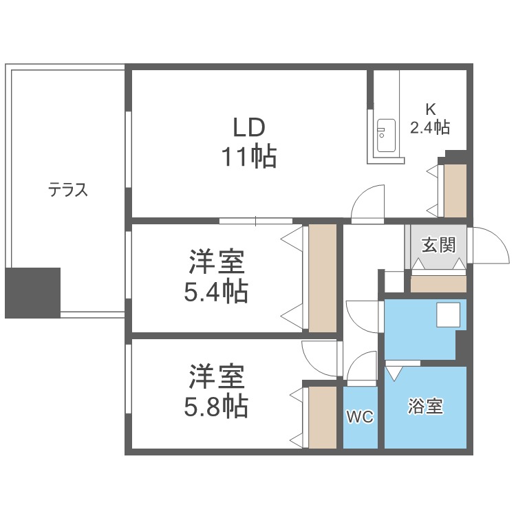 Ｒｏｏｔｓ　真駒内の間取り