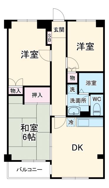 千葉県船橋市西船１（マンション）の賃貸物件の間取り
