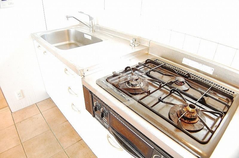 キッチン　アーバネックス北堀江　ガスコンロ３口