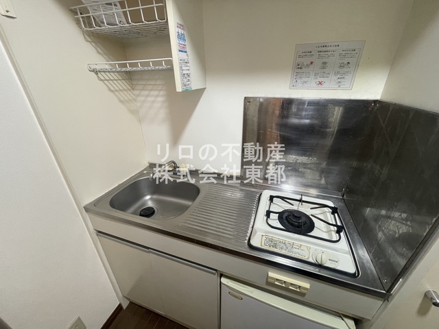 キッチン　１口ガスコンロ設置済！お引越し後すぐにお料理できます☆