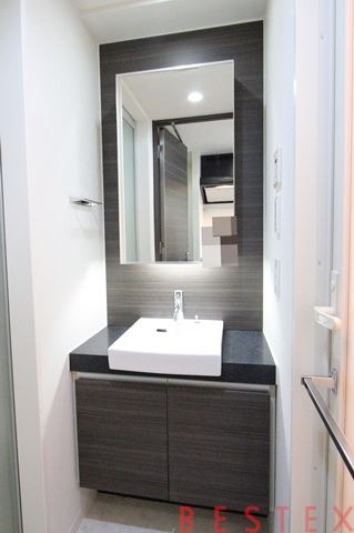 洗面設備　※同建物内・別タイプの参考写真です。